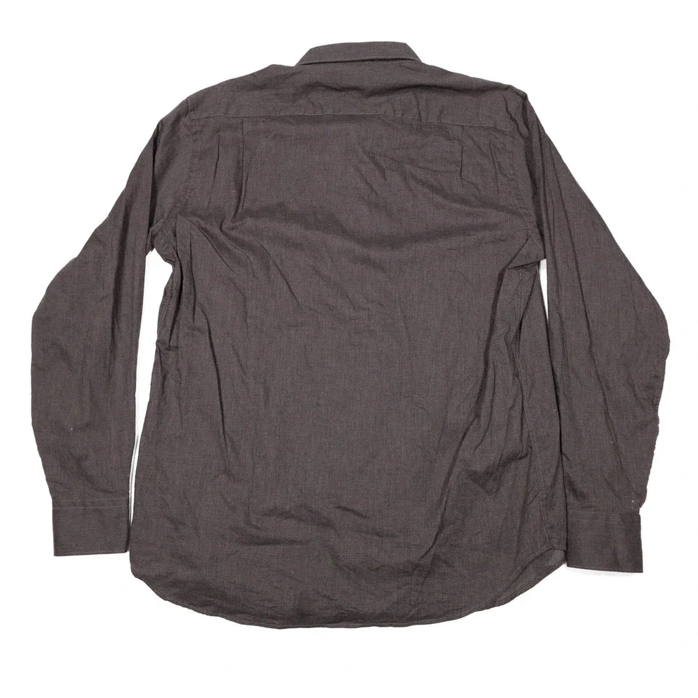 PETER MILLAR Collection Men's XL Gray Cotton Long Sleeve Button Down Shirt